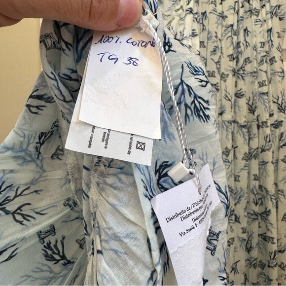 SOLD! MAXMARA LEISURE Label-cut ‘Potus’ Logo Print Dress Size: Small US4 Spring - Picture 13 of 16